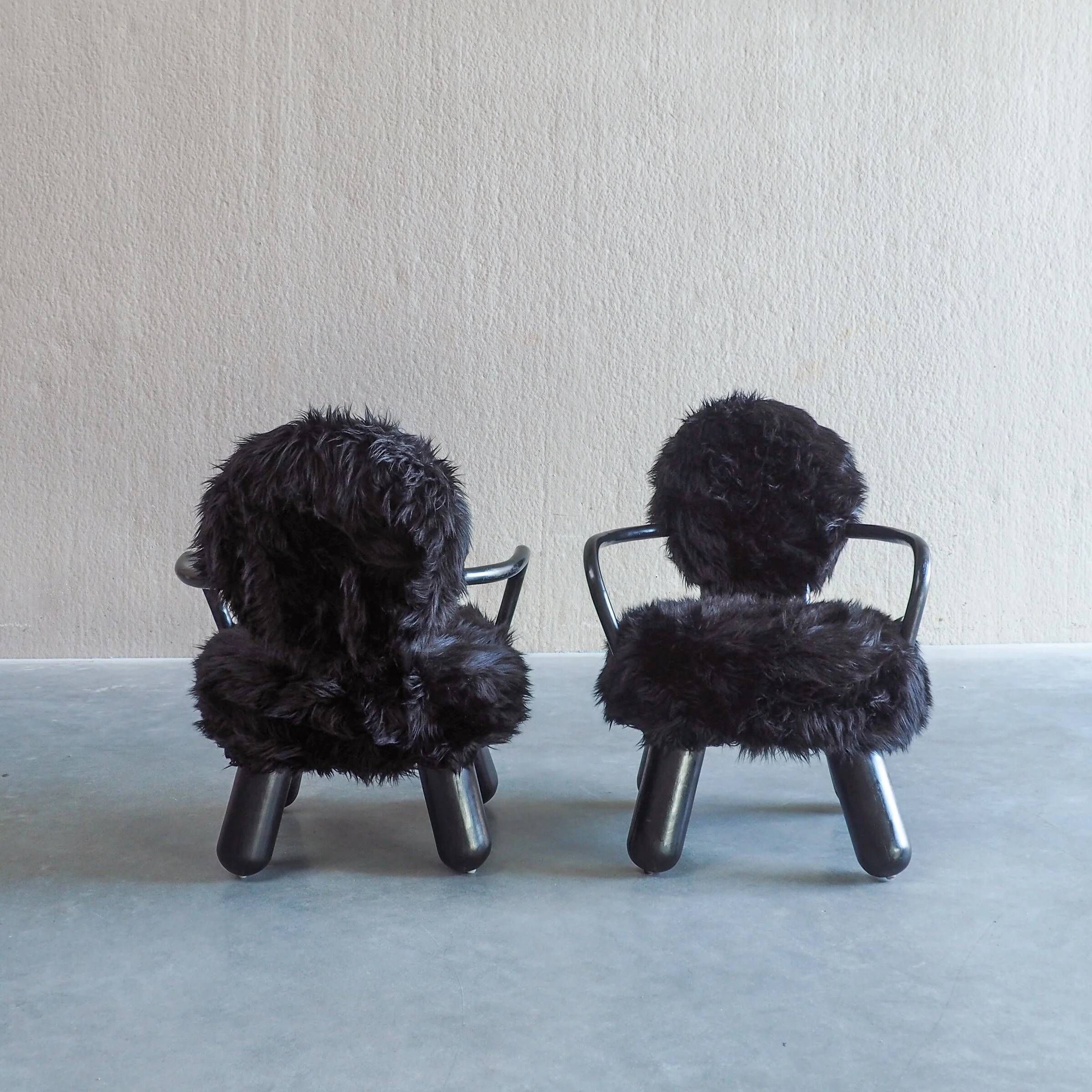 Pair of limited edition lounge chairs by Olivier De Schrijver for Ode’s Design