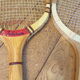 Set 4 vintage wooden tennis rackets