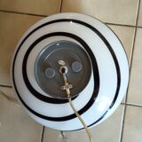 Swirl/zebra glass lamp by eglo vintage 80s/90s