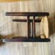 Pair of wood and straw stools