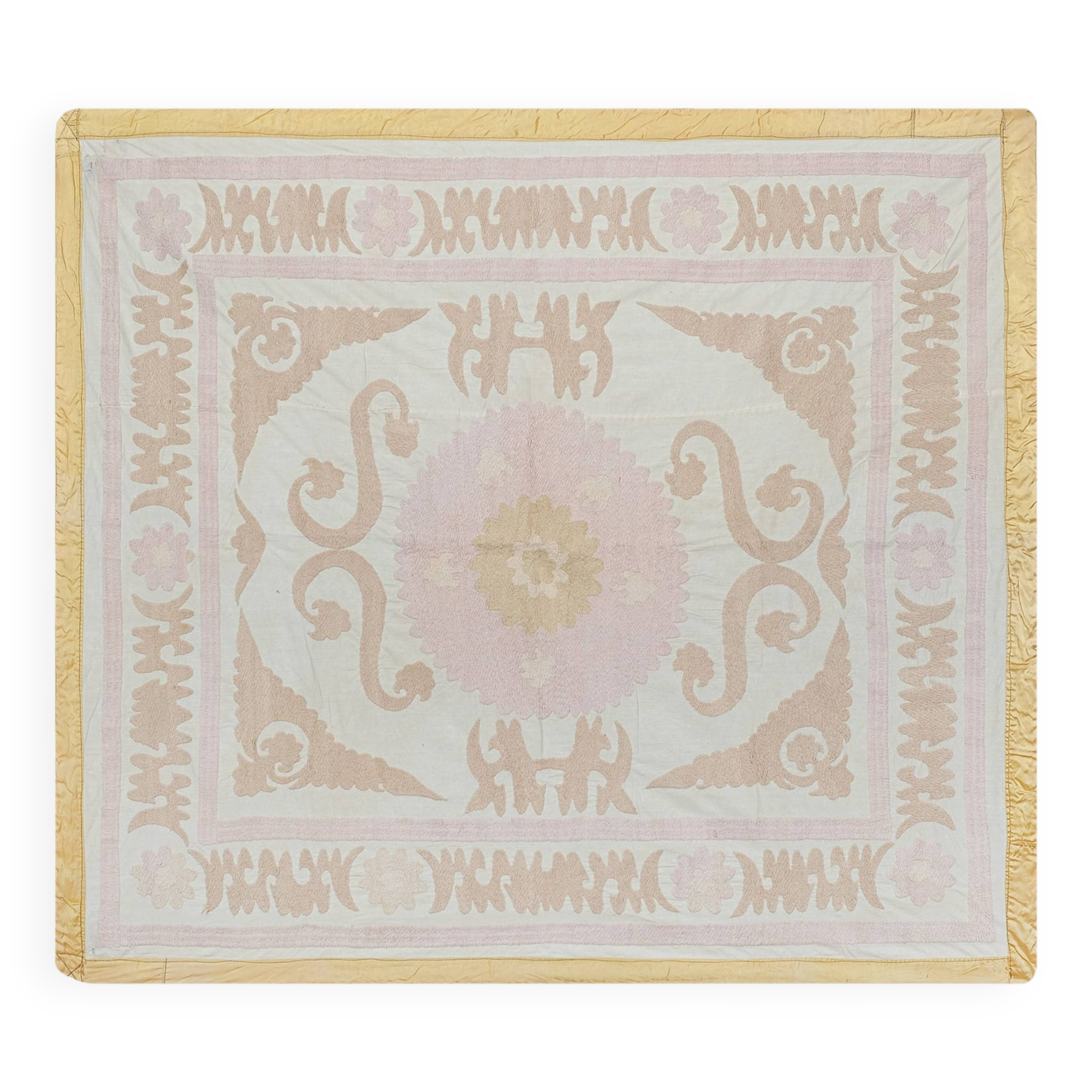 Hand knotted rug, vintage Turkish rug 120x139 cm