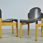 Thonet / chaises de salle à manger vintage flex 2000 en hêtre (2) / gerd lange / années 1990