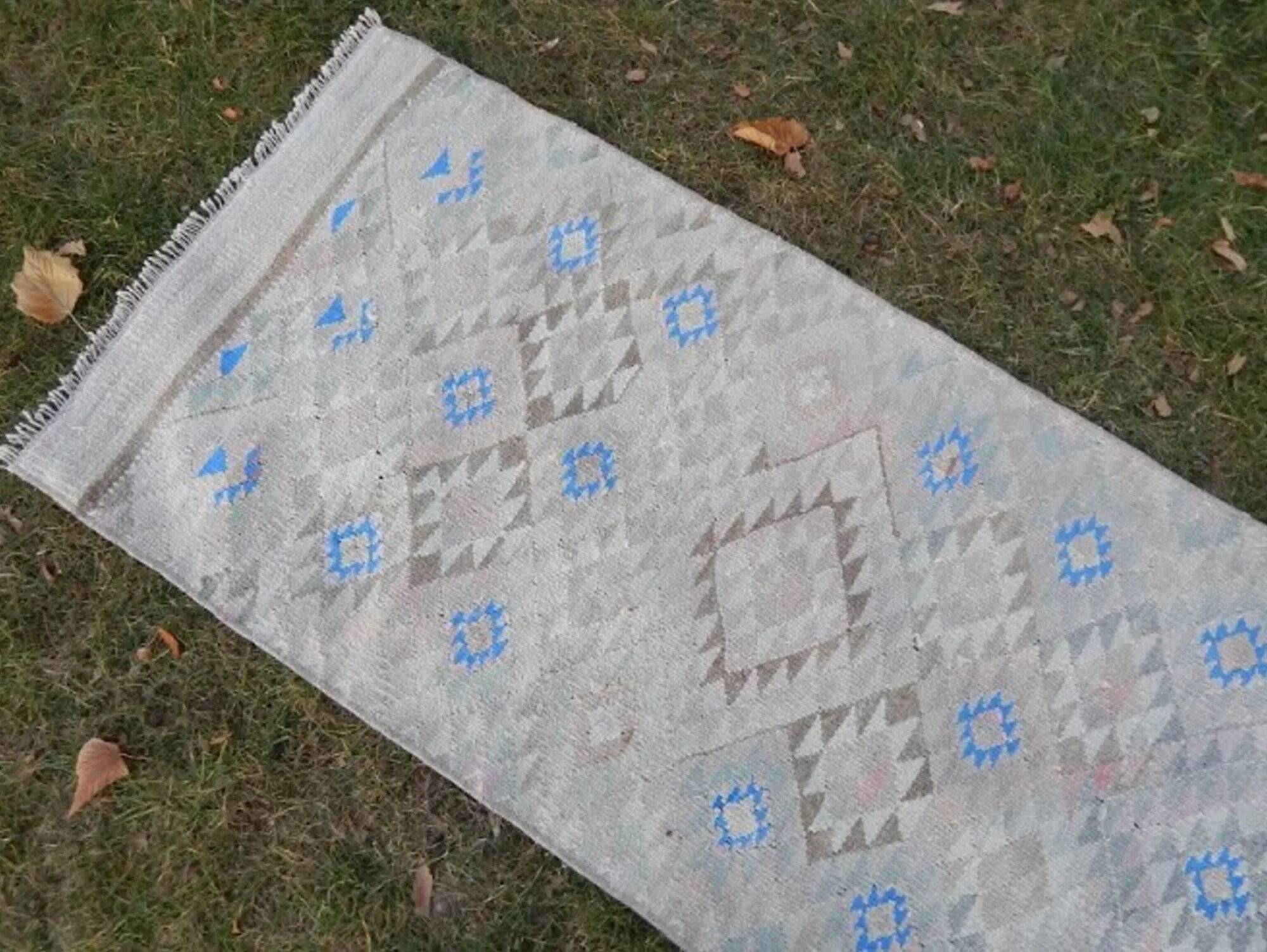 Vintage Turkish hallway rug 70x288 cm