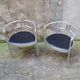 Pair of aluminum armchairs by Henning Larsen