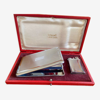 Lancel cigarette case and petrol lighter box