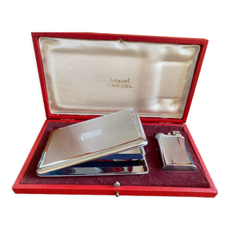 Lancel cigarette case and petrol lighter box