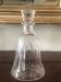 small chiseled and numbered glass carafe - vintage