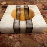 Art Deco ashtray/trinket tray in tricolor marble