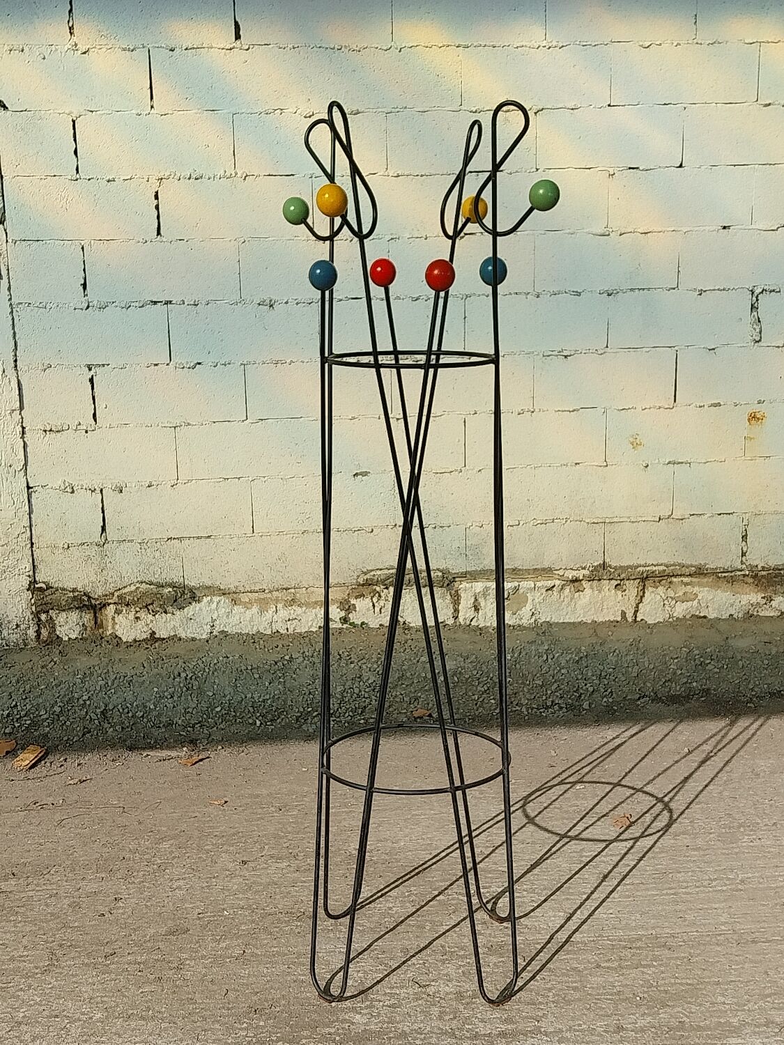 Coat rack attributed to Roger Feraud “treble clef” model