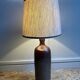 Vintage stoneware bottle lamp