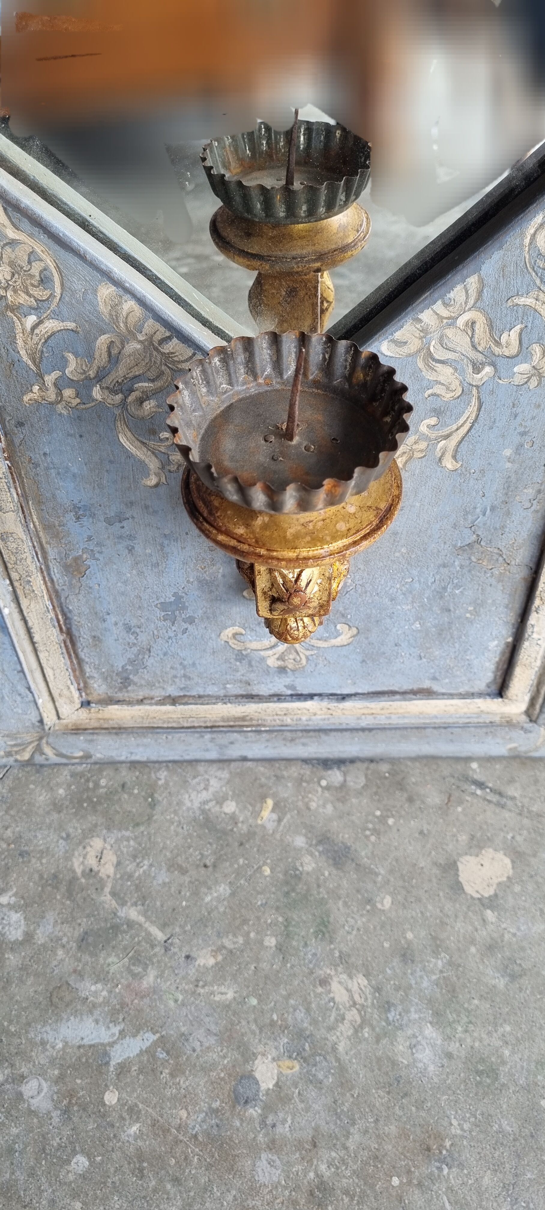 Pair of mirror, wall lamp