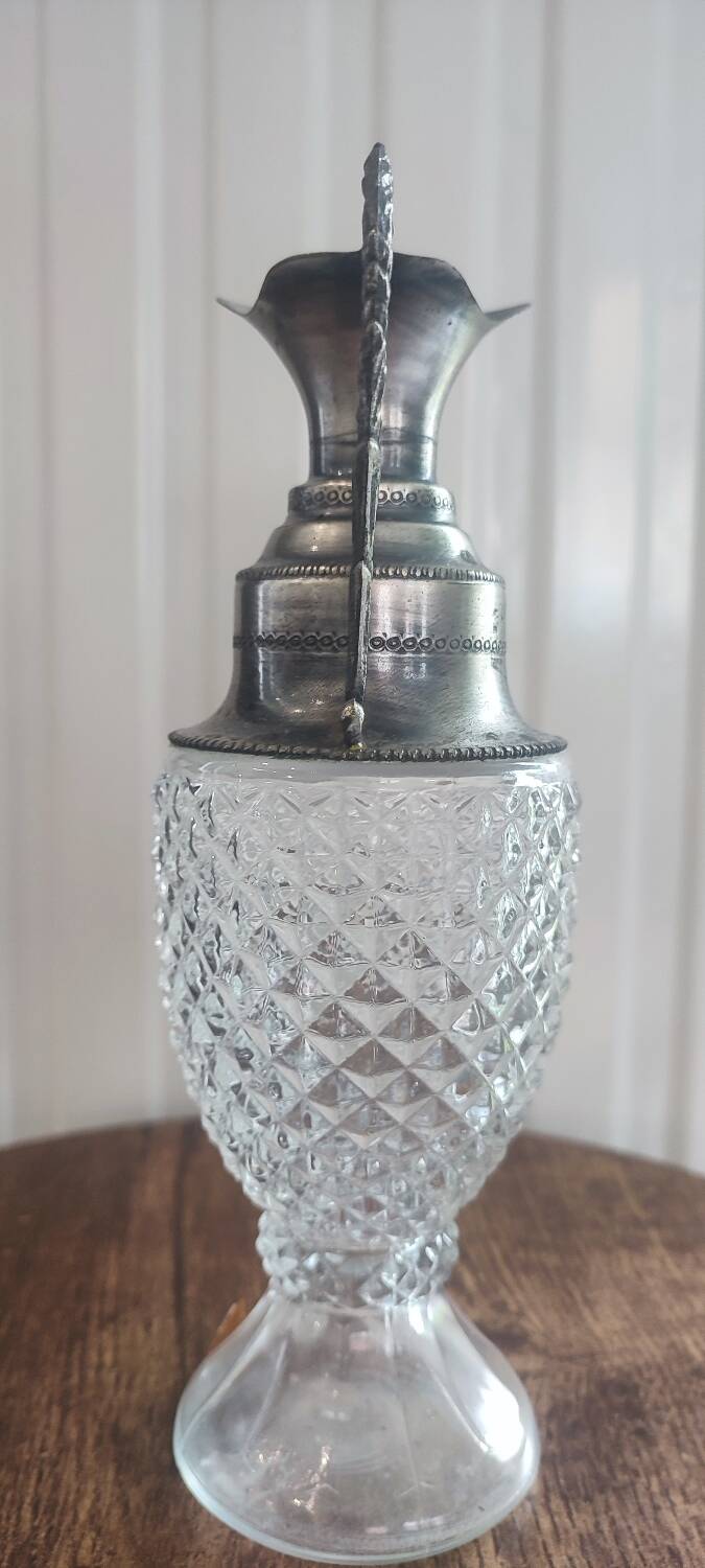 Antique Italian glass ewer carafe