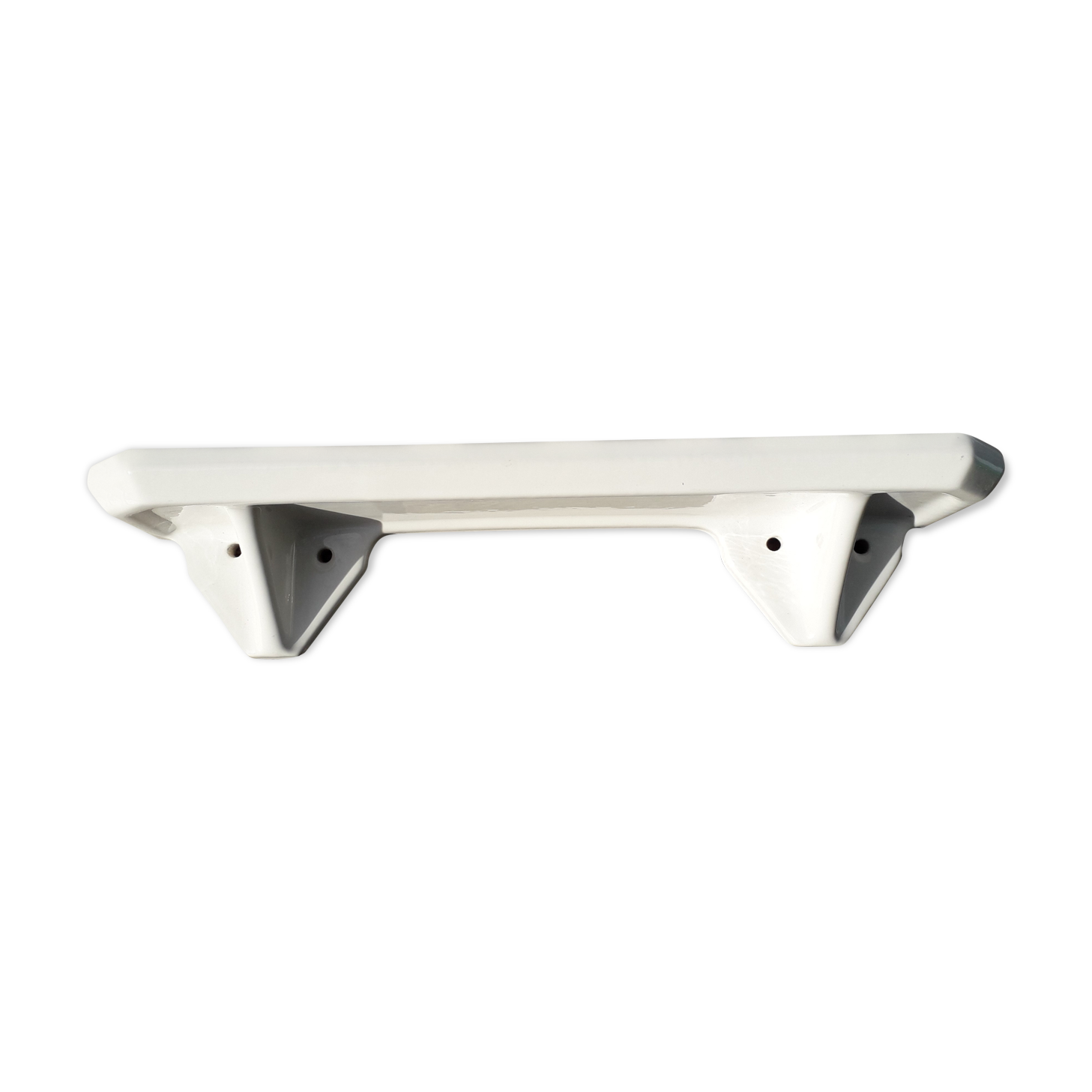 White ceramic shelf