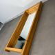 Brutalist XL mirror, solid pine, chalet style.