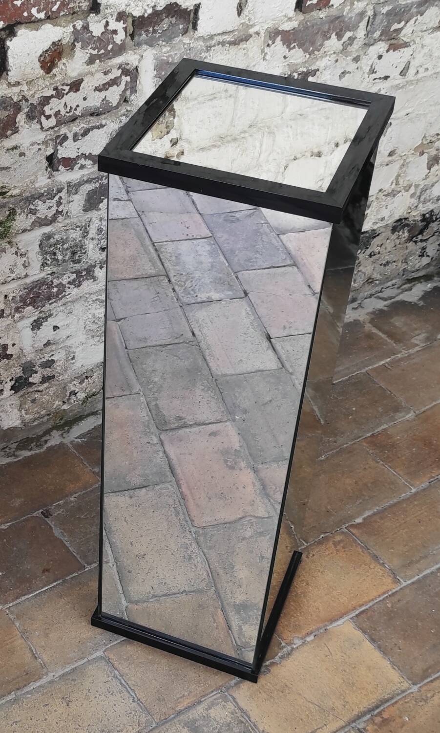 Vintage mirror plant stand, 90's