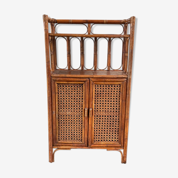 Vintage rattan library