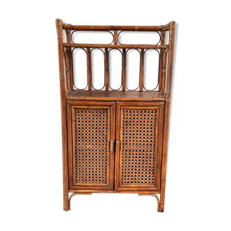 Vintage rattan library