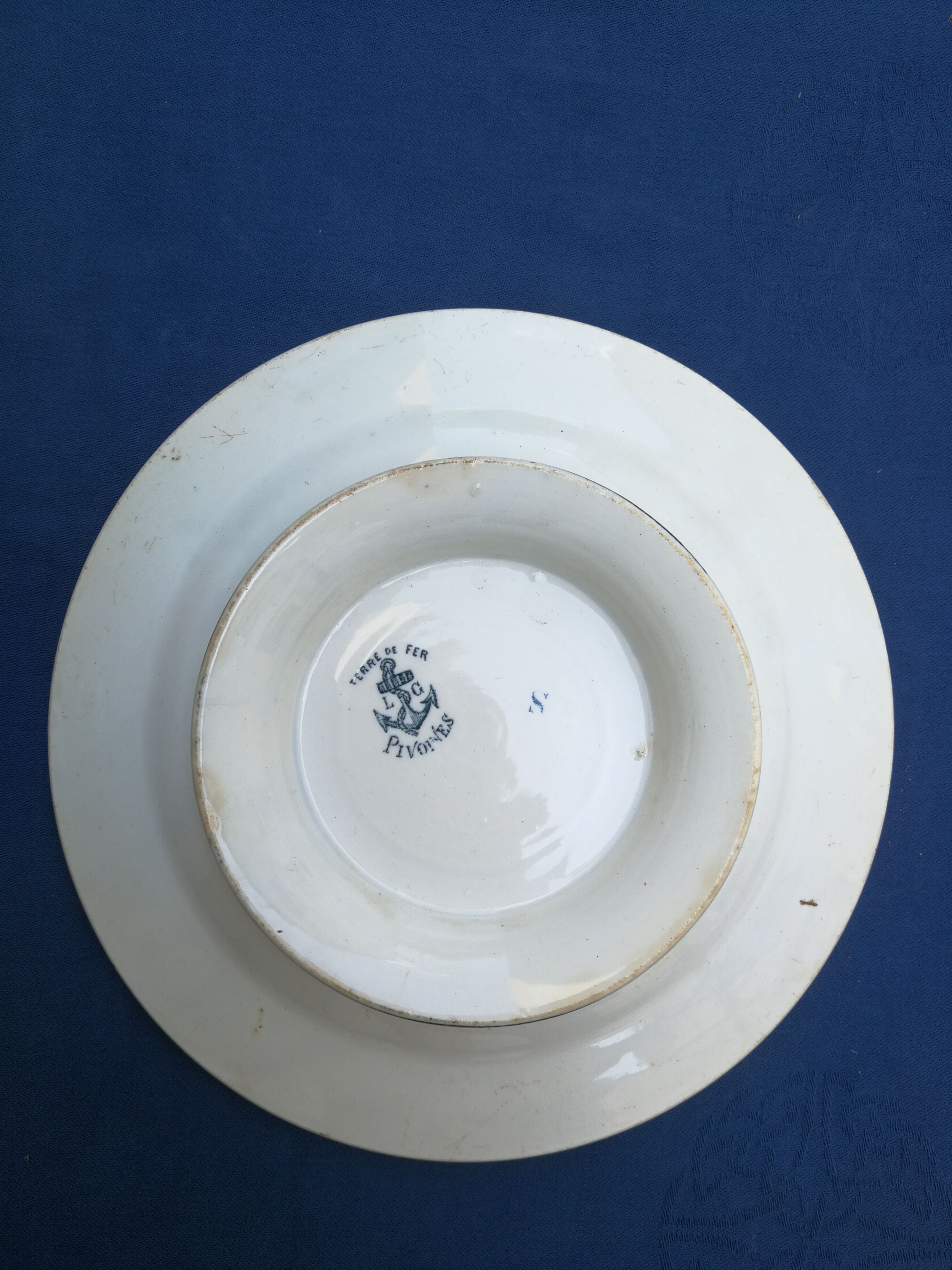 Compotier in iron earth Peonies