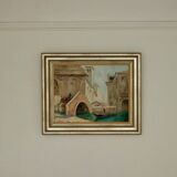 Painting "Scene of Venice" by Knut Norman