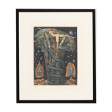 Adams Traum, Etching in Colors, 53 x 63 cm