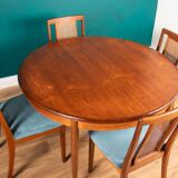 Retro teak gplan 1960s fresco dining table & 4 four chairs by victor wilkins