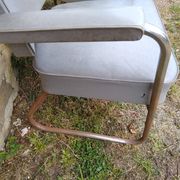 2 fauteuils bureau skaï vintage