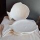 Vintage white ceramic fish serving set – Set of 4 pieces