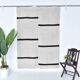 5x7 White Black Striped Turkish Vintage Rug 143x199Cm