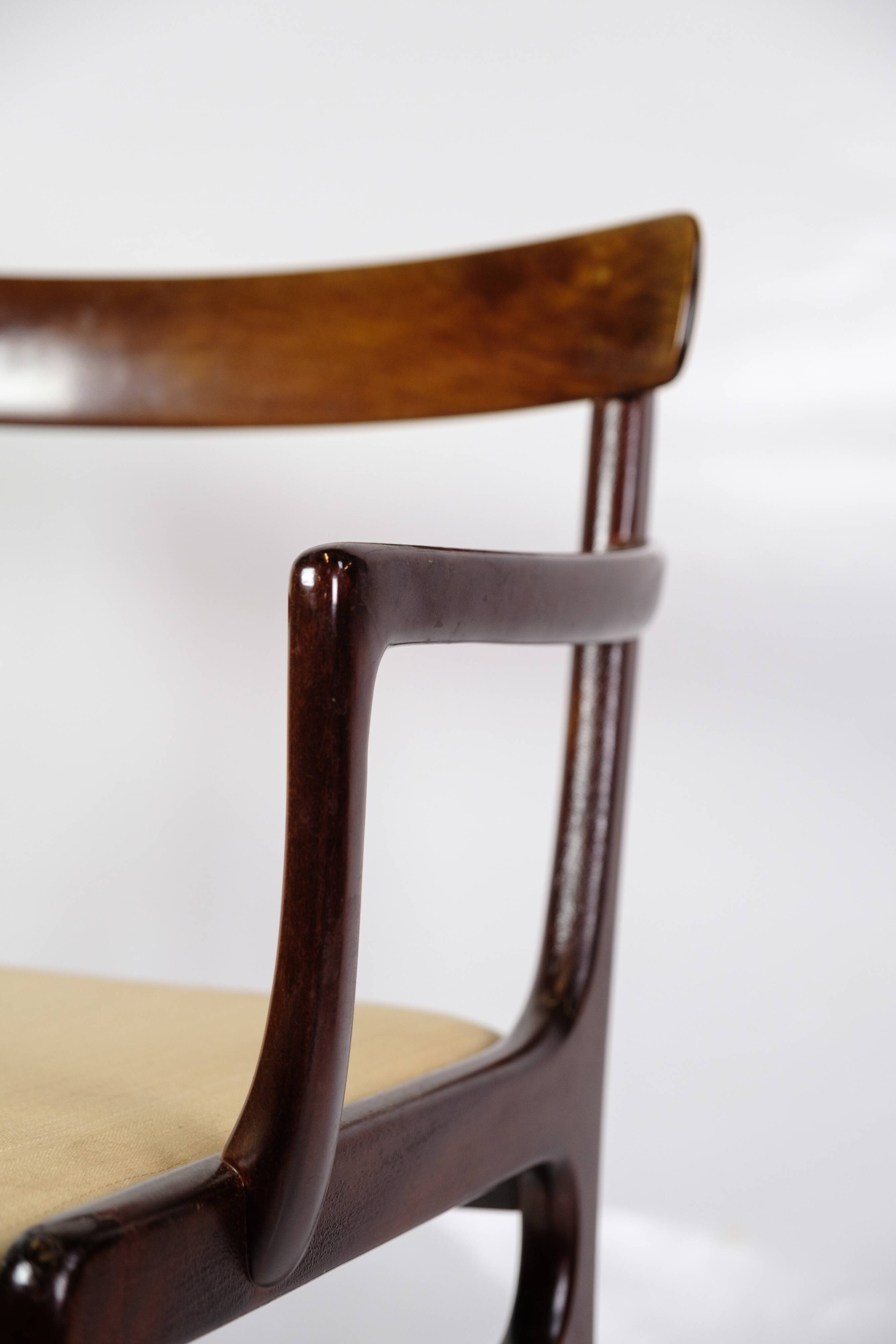 Set Of 2 Armchairs Model Runstedlund Made In Mahogany By Ole Wanscher From 1960s