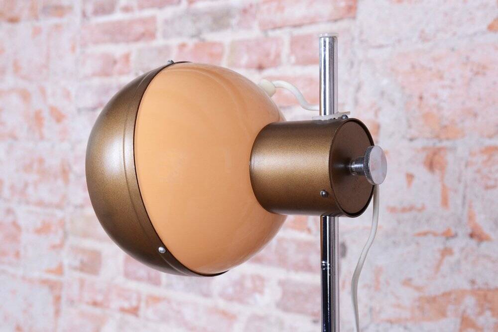 Mid-Century Floor Lamp in Metal attributed to Drukov, Czech, 1970s