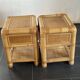 Vintage bamboo bedside tables