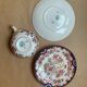 1 cup and two Sarreguemines porcelain saucers