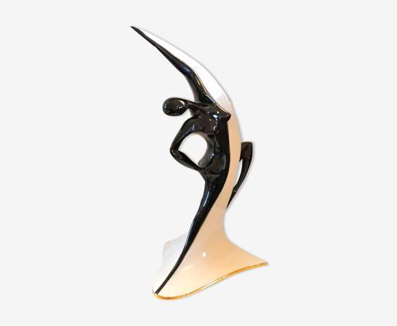 Pied de lampe en céramique signé Italo Casini design années 60