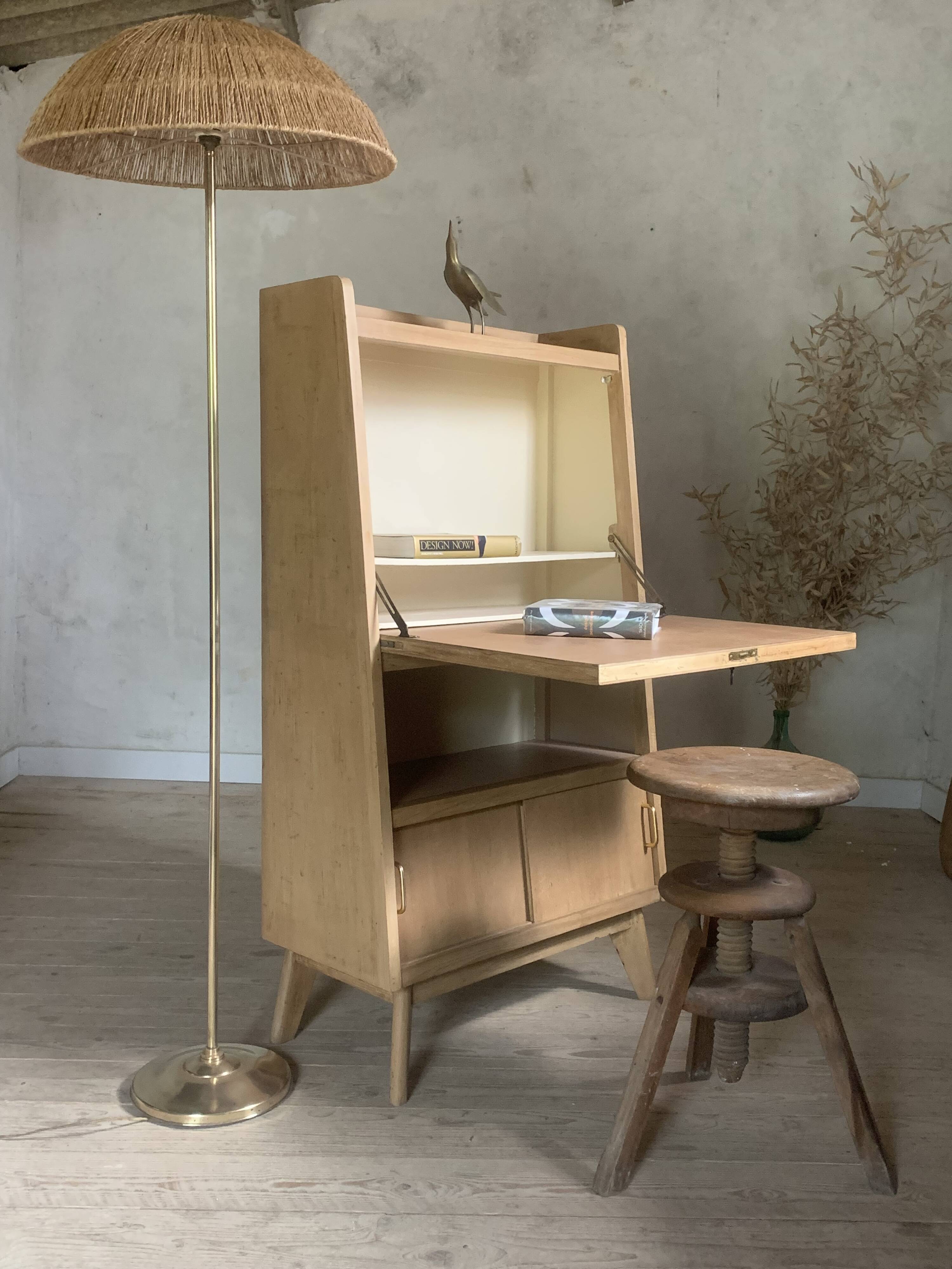 Vintage pyramidal bookcase secretary desk