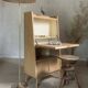 Vintage pyramidal bookcase secretary desk