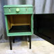 Chevet, art-deco back furniture revisited green and lily root