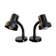 Pair of black Italian bedside lamps