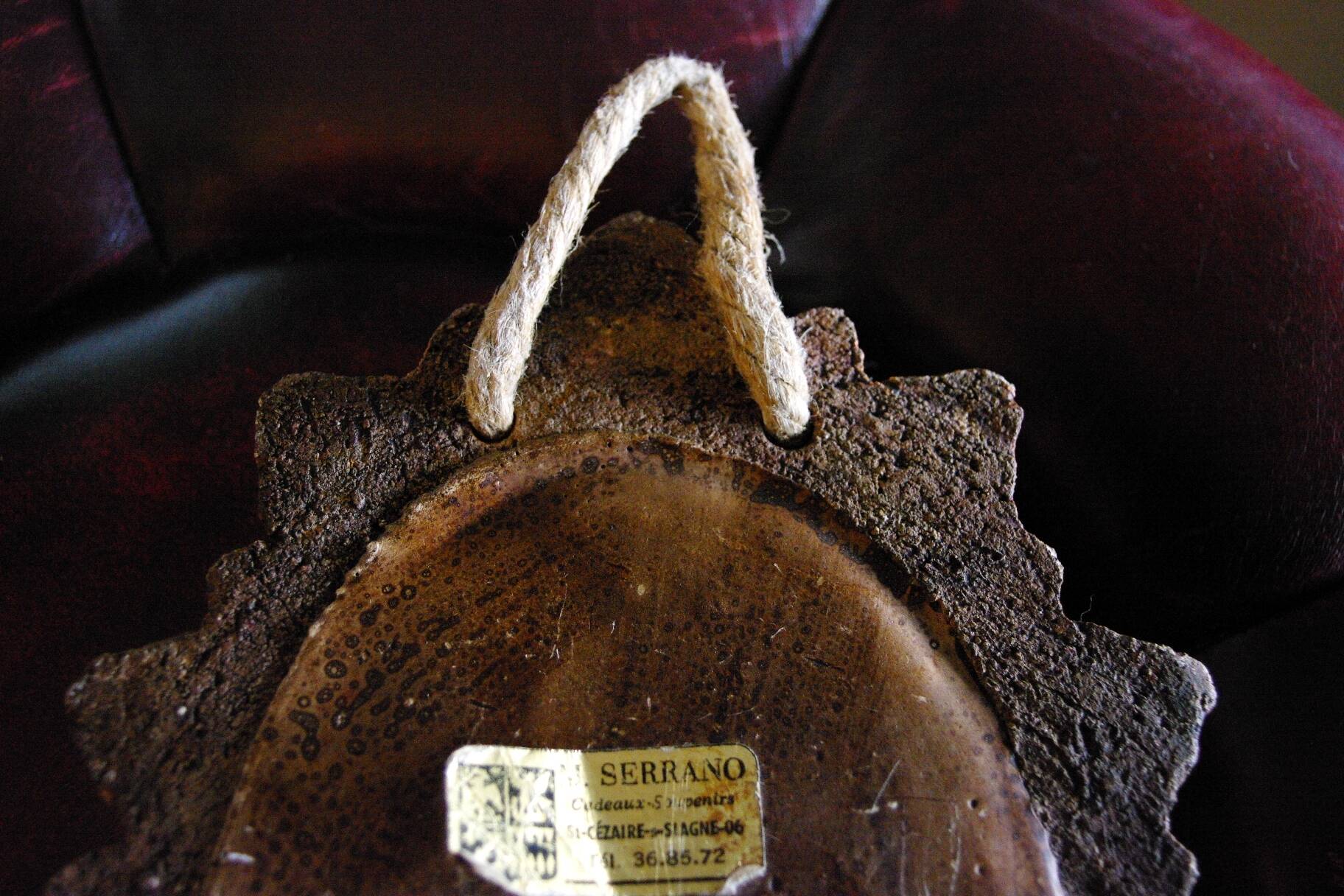 Vintage cabochon mirror by georges pelletier for la roue vallauris 1950