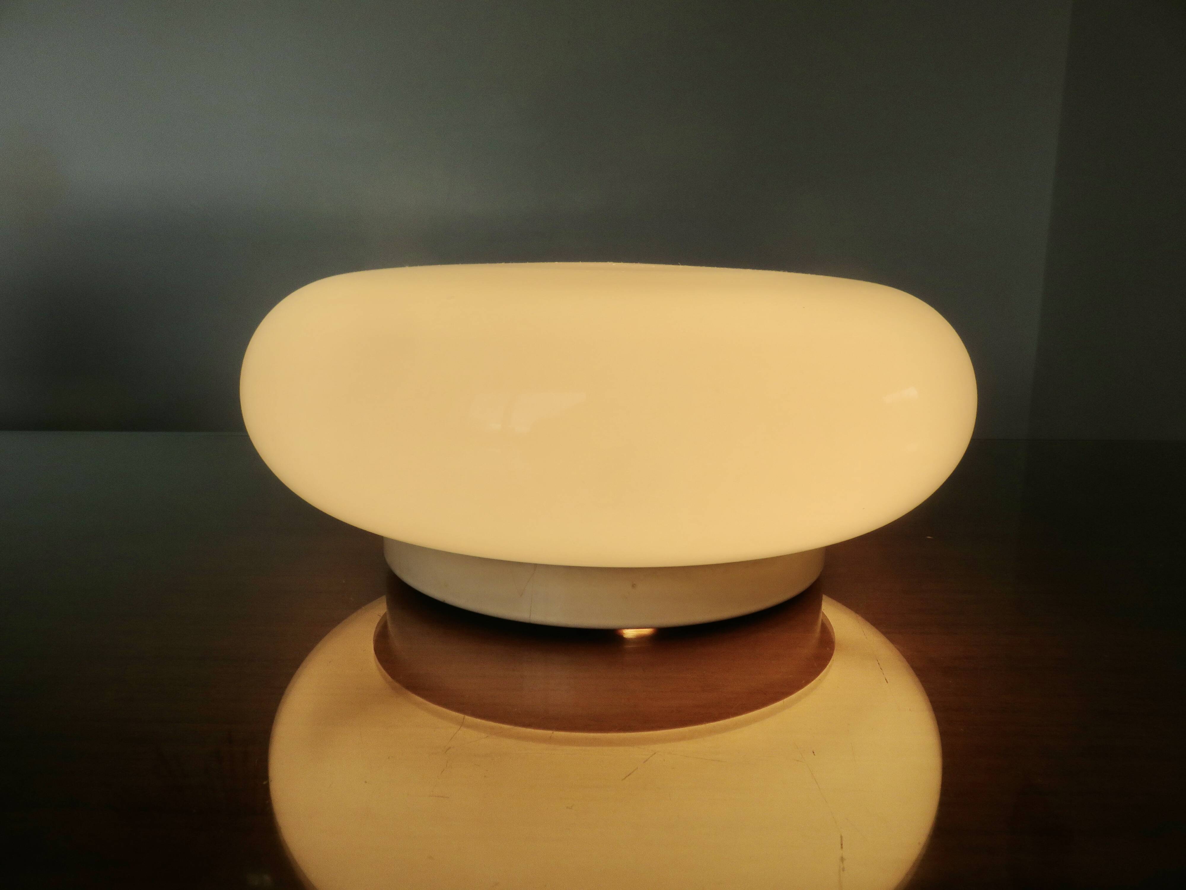 "parscot" ceiling light "gamma" model in opaline 60s 70s
