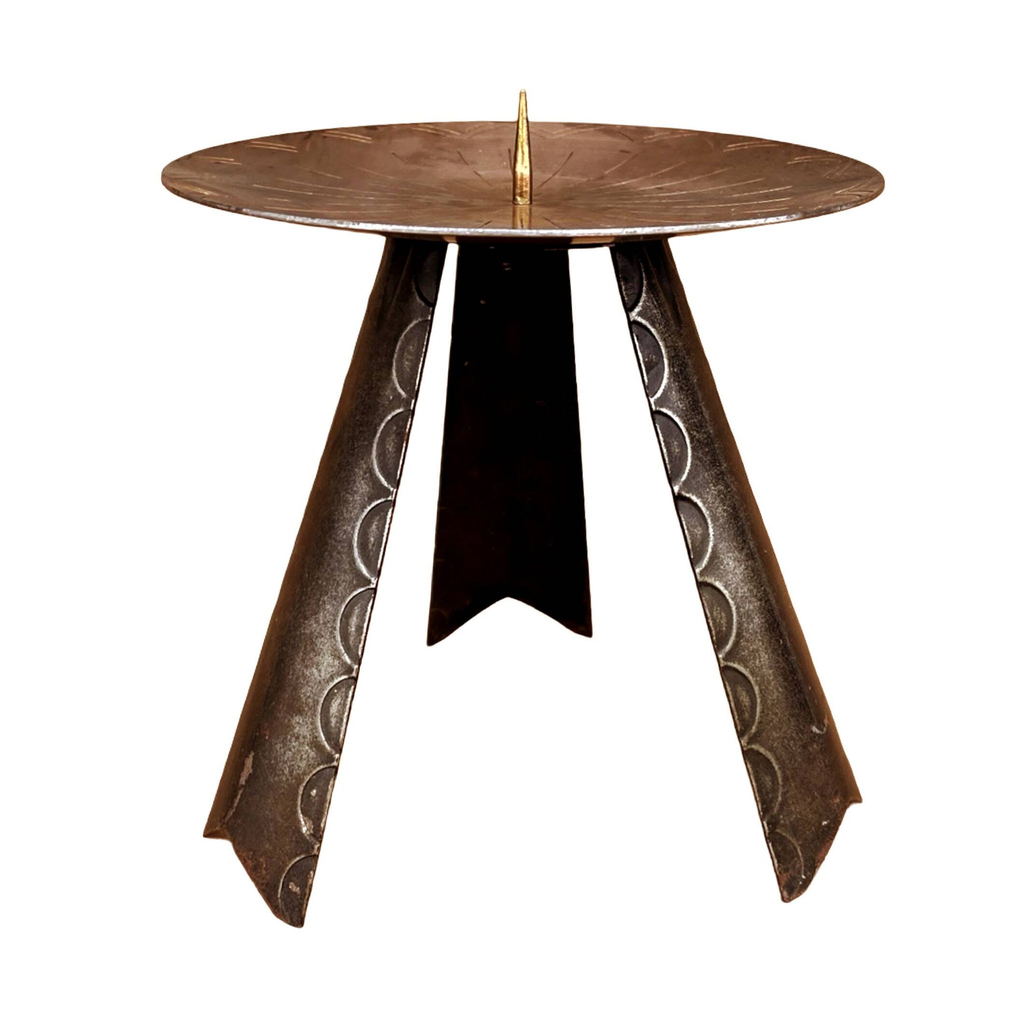 Large modernist candlestick for a large candle, Germany, 1970s.
