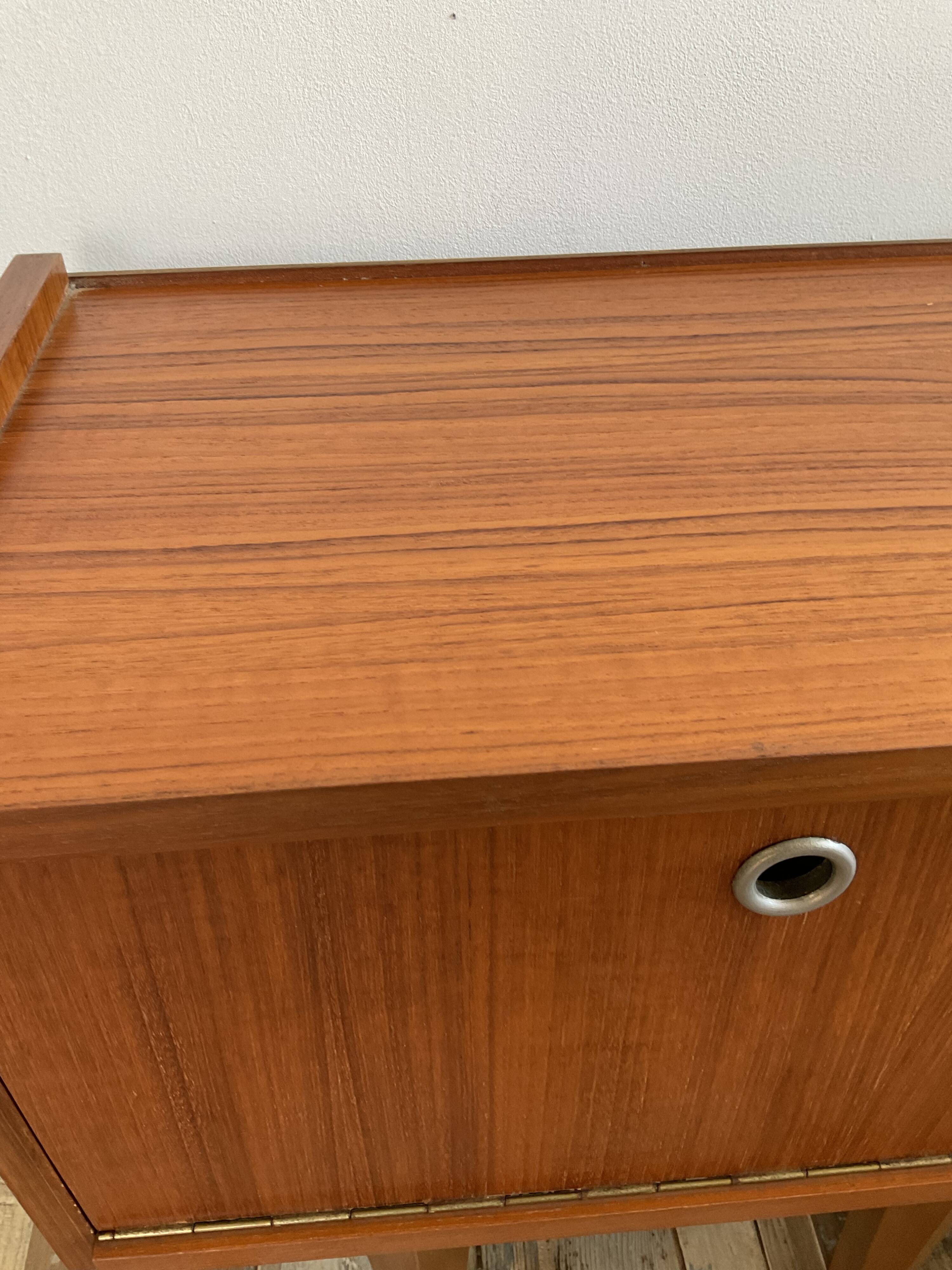 Pair of Scandinavian teak bedside tables in 60s