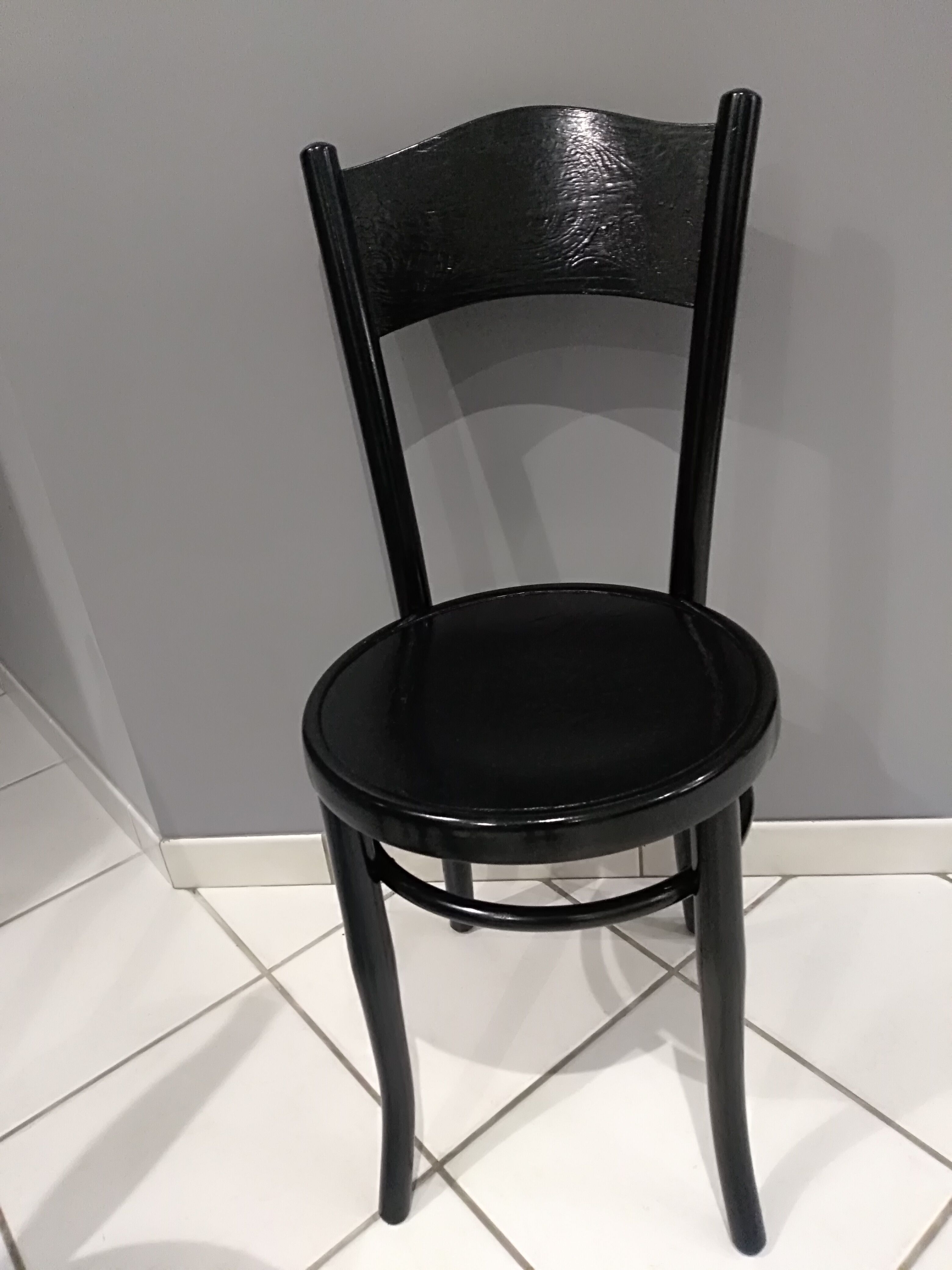 Table Bistro marble and 4 chairs Baumann