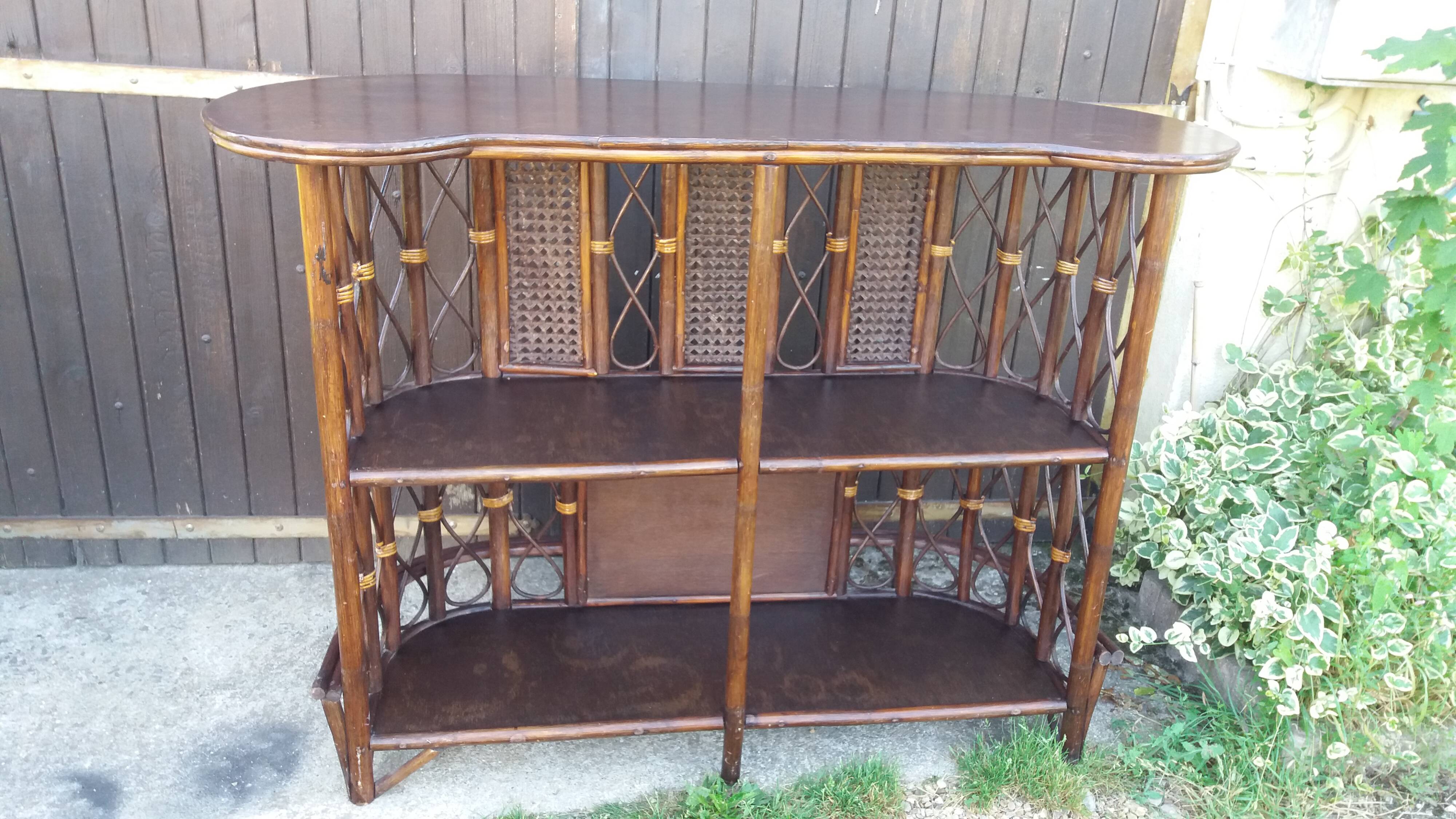 Rattan and bamboo bar