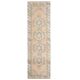 Tapis de couloir vintage turc Oushak fait main en laine et coton orange
