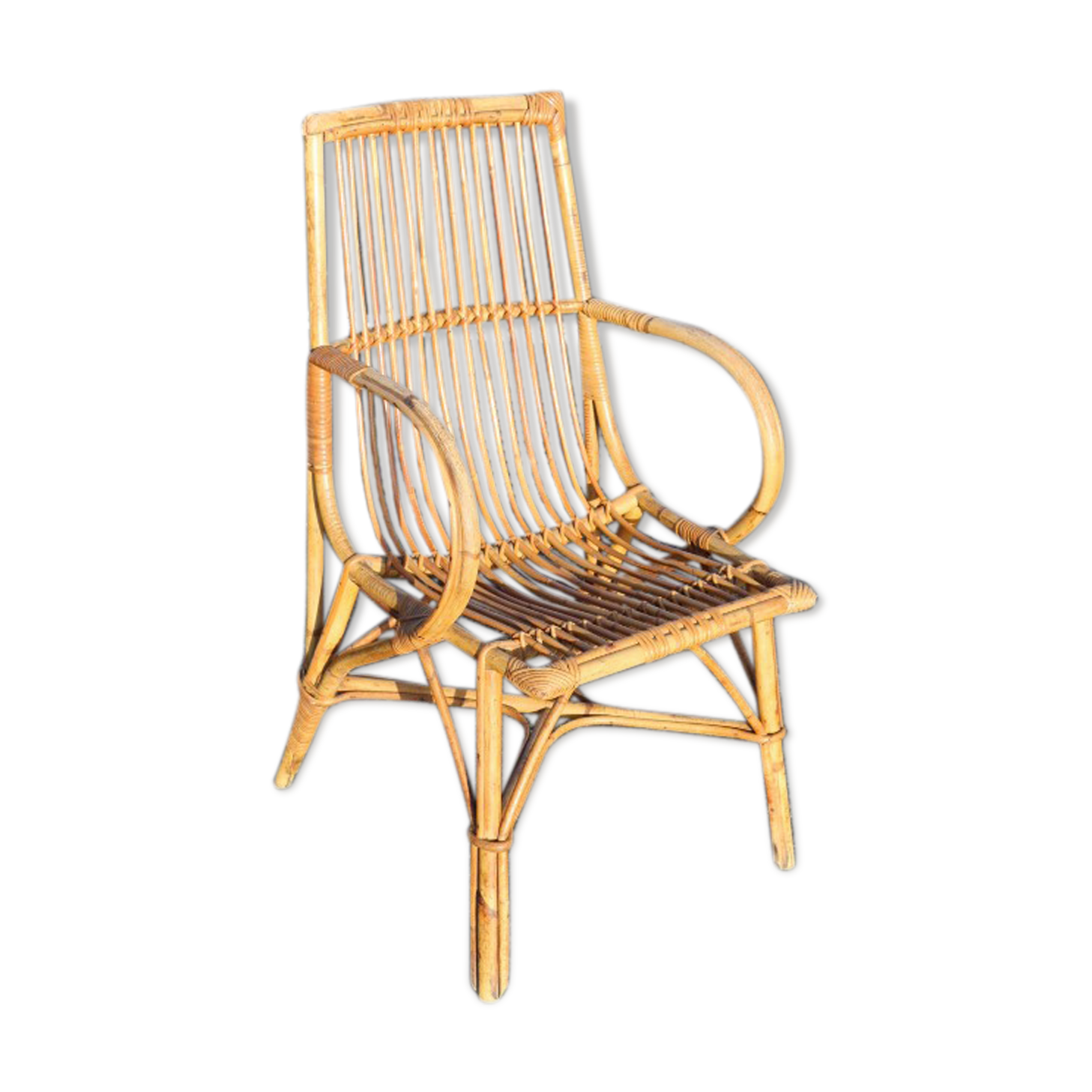 Rattan armchair