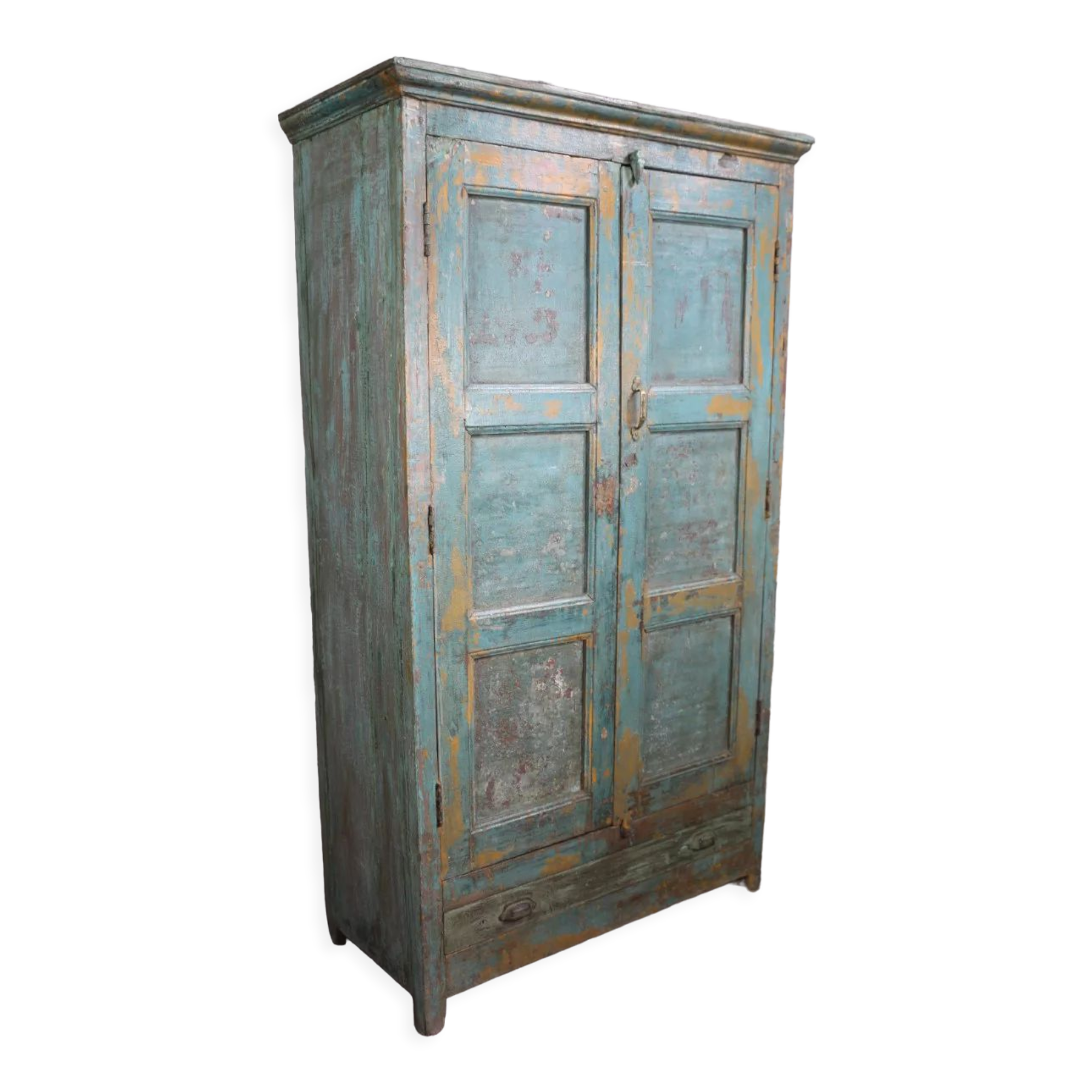 Blue patina cabinet 2 doors