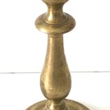 Bougeoir Ancien Laiton Doré