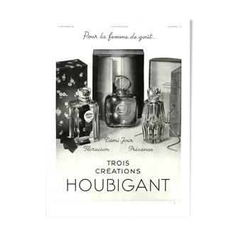 Vintage poster 30s Houbigant perfume