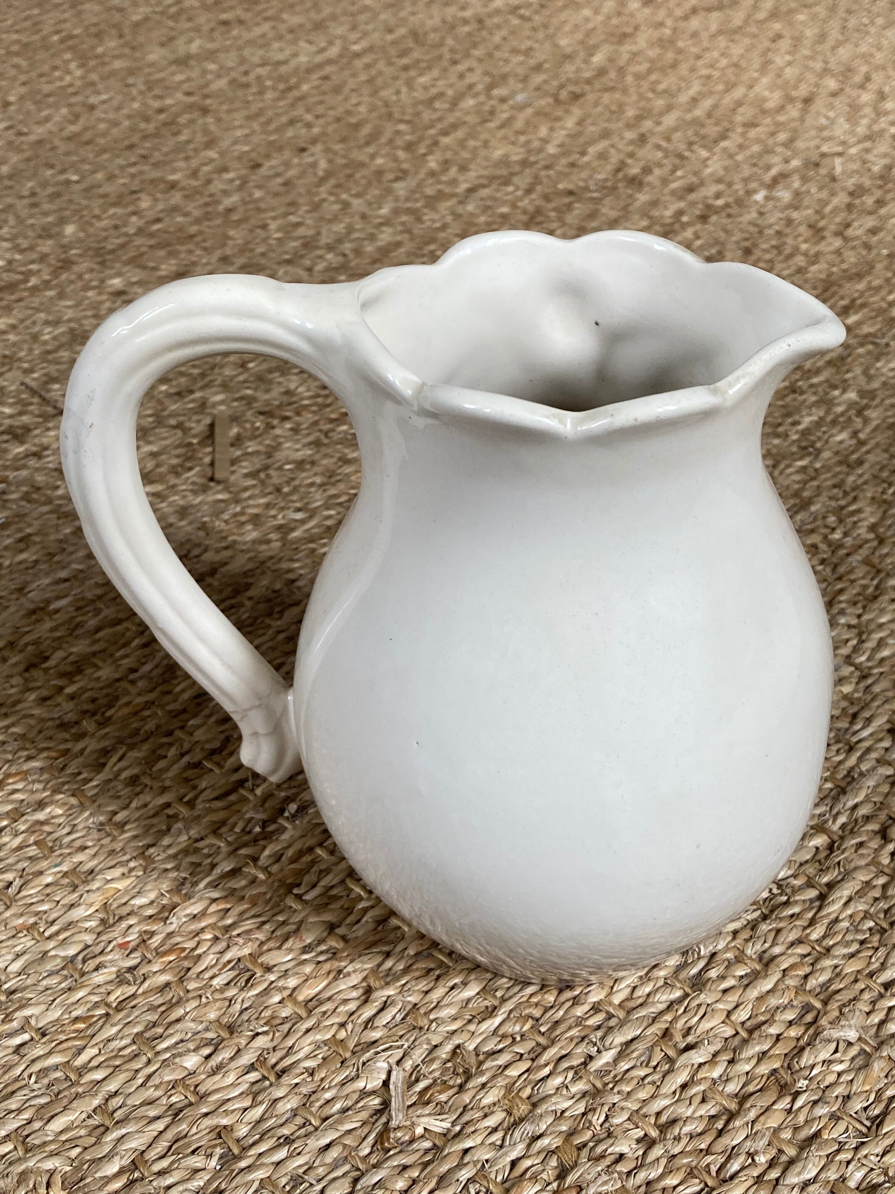 Gerber fruit slip pitcher, vintage ceramics