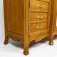 Large Art Nouveau linen cupboard in oak and mirror - 1900-1920